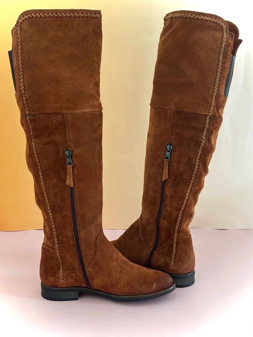Women’s Tall Suede Riding Boots - Brown
